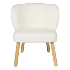 Xenos Teddy fauteuil - Troyes - wit - 68.5x60x59.5 cm- Fauteuils