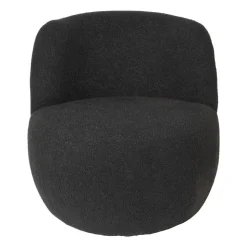 Xenos Teddy fauteuil - zwart - ø73.5x71.5 cm- Fauteuils