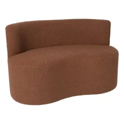 Xenos Teddy loveseat fauteuil - bruin - 71x120x71 cm- Bankjes
