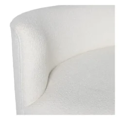 Xenos Teddy loveseat fauteuil - wit - 71x120x71 cm- Bankjes