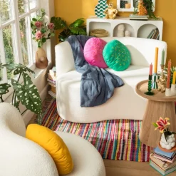 Xenos Teddy loveseat fauteuil - wit - 71x120x71 cm- Bankjes