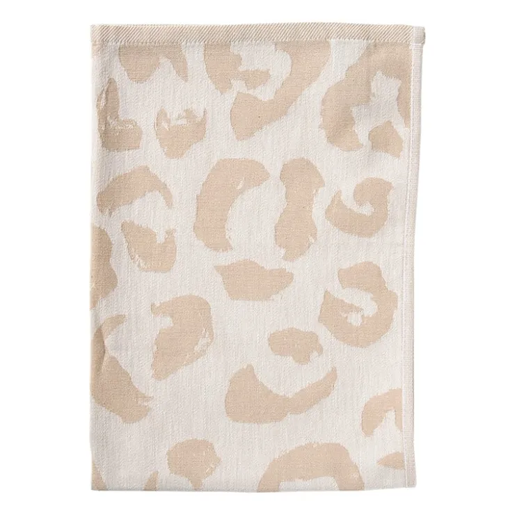 Xenos Theedoek animal - beige/bruin - 50x70 cm- Thee- En Keukendoeken