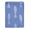Xenos Theedoek vissen - blauw/wit - 50x70 cm- Thee- En Keukendoeken