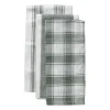 Xenos Theedoeken set van 3 - groen/wit - 45x65 cm- Thee- En Keukendoeken