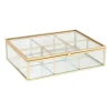 Xenos Theedoos - 20x15x5 cm - goud- Sieraden Opbergen|Theedozen