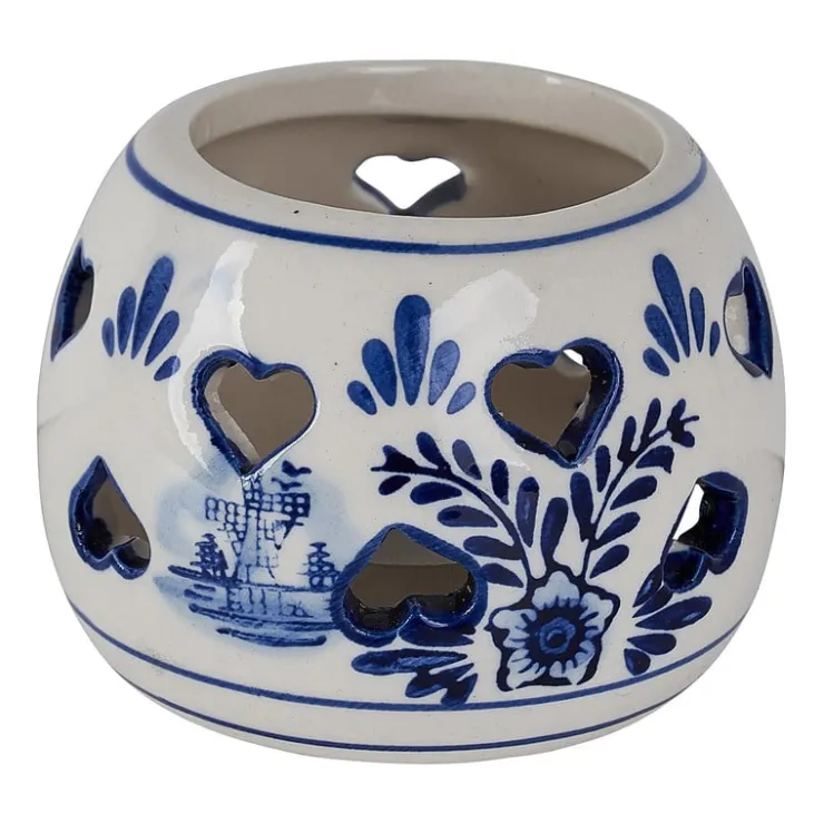 Xenos Theelichthouder - Delfts blauw - ⌀9 cm- Holland Souvenirs