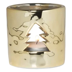 Xenos Theelichthouder goud - diverse varianten - ø7.8x7.6 cm- Spellen|Kerstcadeaus