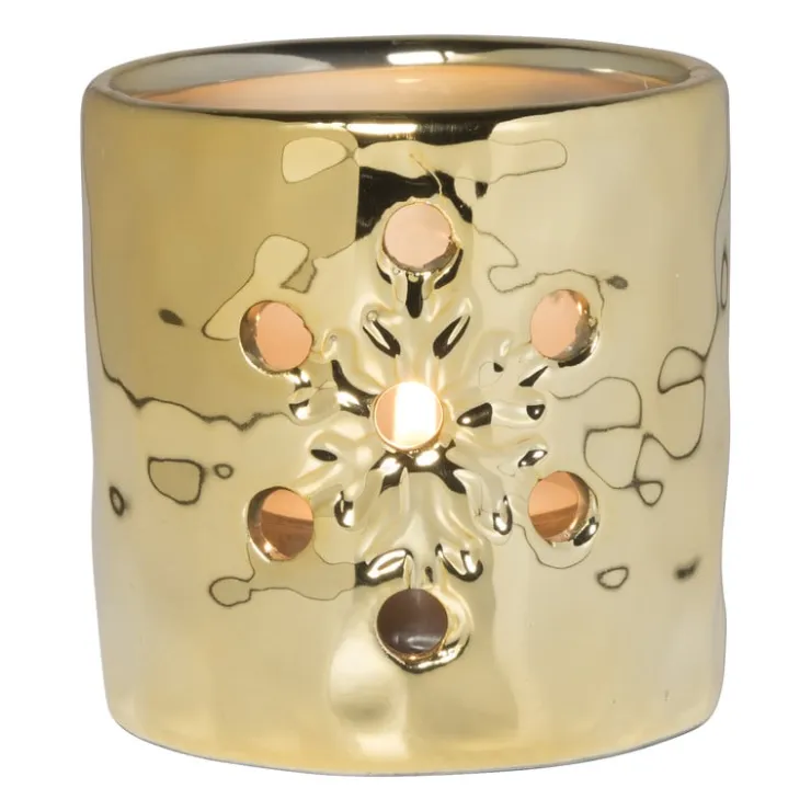 Xenos Theelichthouder goud - diverse varianten - ø7.8x7.6 cm- Spellen|Kerstcadeaus