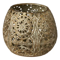 Xenos Theelichthouder rond - ø12.5 cm- Kerstcadeaus|Waxinelichthouders