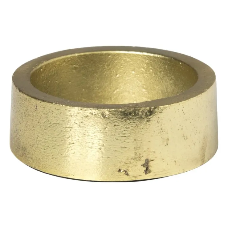 Xenos Theelichthouder rond - goud - ø5.5x3 cm- Waxinelichthouders
