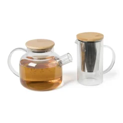 Xenos Theepot bamboe deksel - 1.8 liter- Theepotten