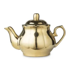 Xenos Theepot shiny gold - goud - 800 ml- Theepotten