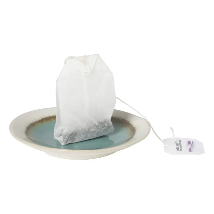 Xenos Theezakjeshouder Roots - turquoise - ø10x1.5 cm- Thee Accessoires