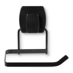 Xenos Toiletpapier houder easy lock - zwart - 12x9x10 cm- Toiletrolhouders