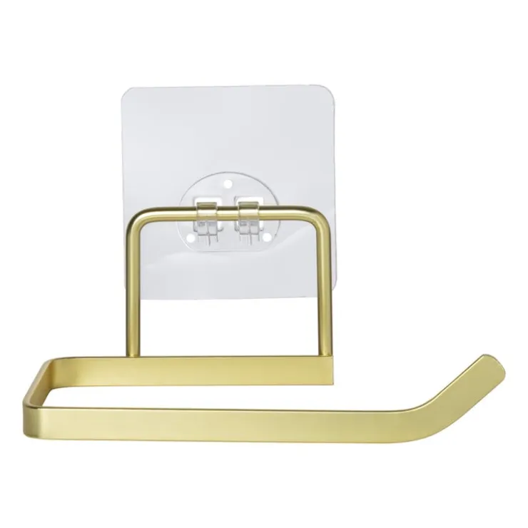 Xenos Toiletrolhouder - goudkleurig - 13.7x7x11 cm- Badkamer Accessoires|Toiletrolhouders