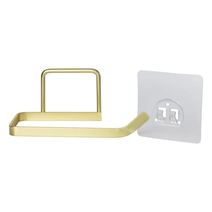 Xenos Toiletrolhouder - goudkleurig - 13.7x7x11 cm- Badkamer Accessoires|Toiletrolhouders