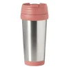 Xenos Travel beker - roze - 450 ml- Drinkflessen