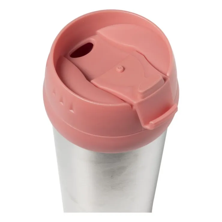 Xenos Travel beker - roze - 450 ml- Drinkflessen