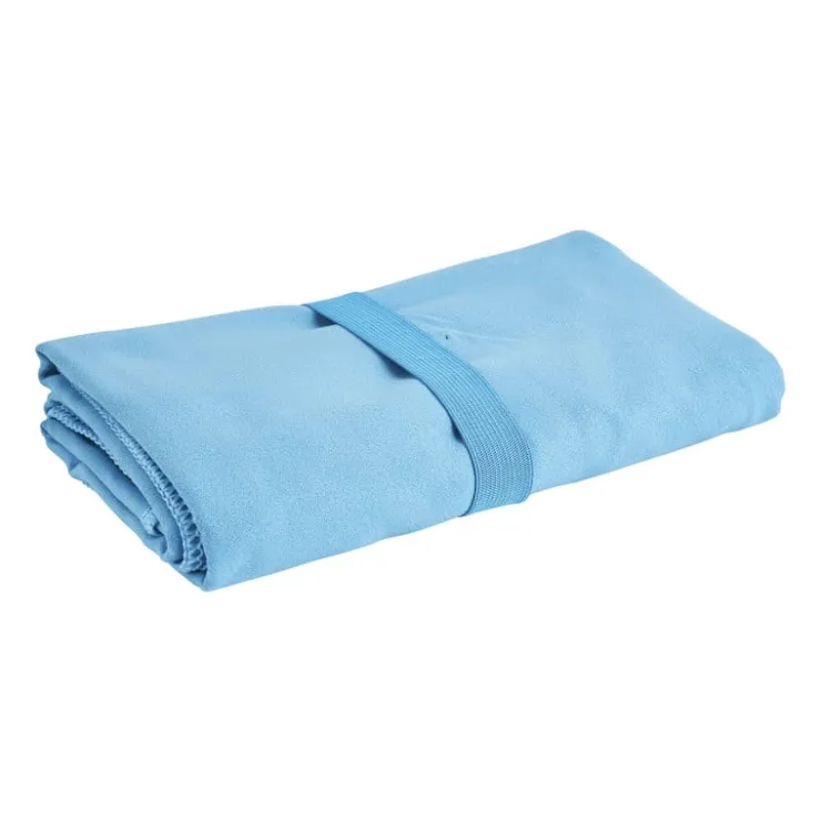 Xenos Travel-/sporthanddoek - blauw - 130x80 cm- Reishanddoeken