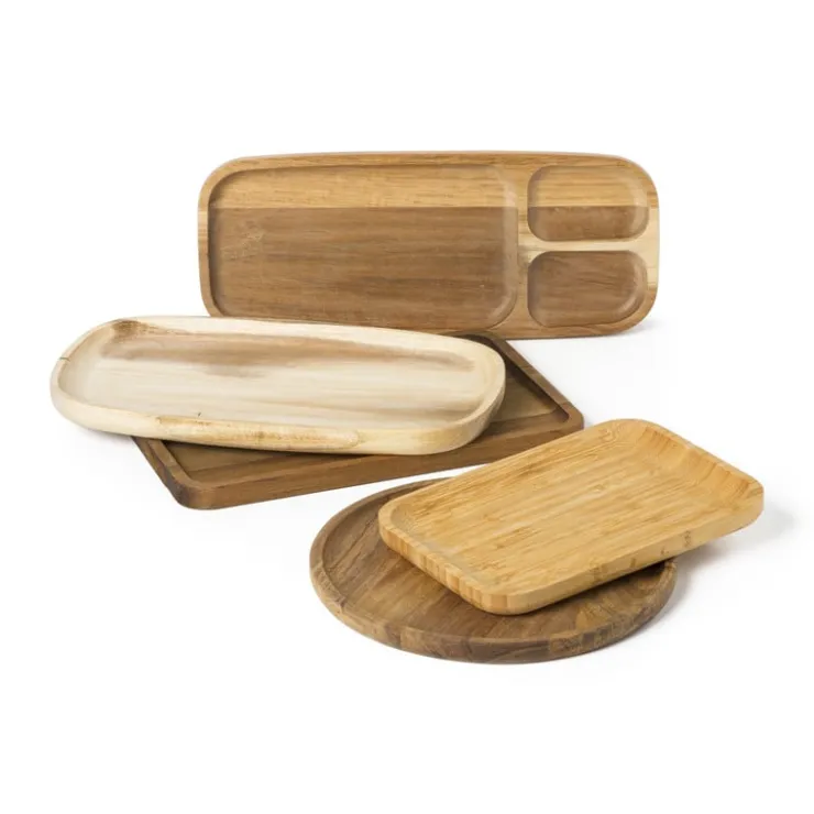 Xenos tray acacia middel - bruin - 18x28x1.5 cm- Borrelplanken|Kaarsenplateaus