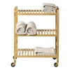 Xenos Trolley bamboe - bruin - 80x60x33.5 cm- Keukentrolleys