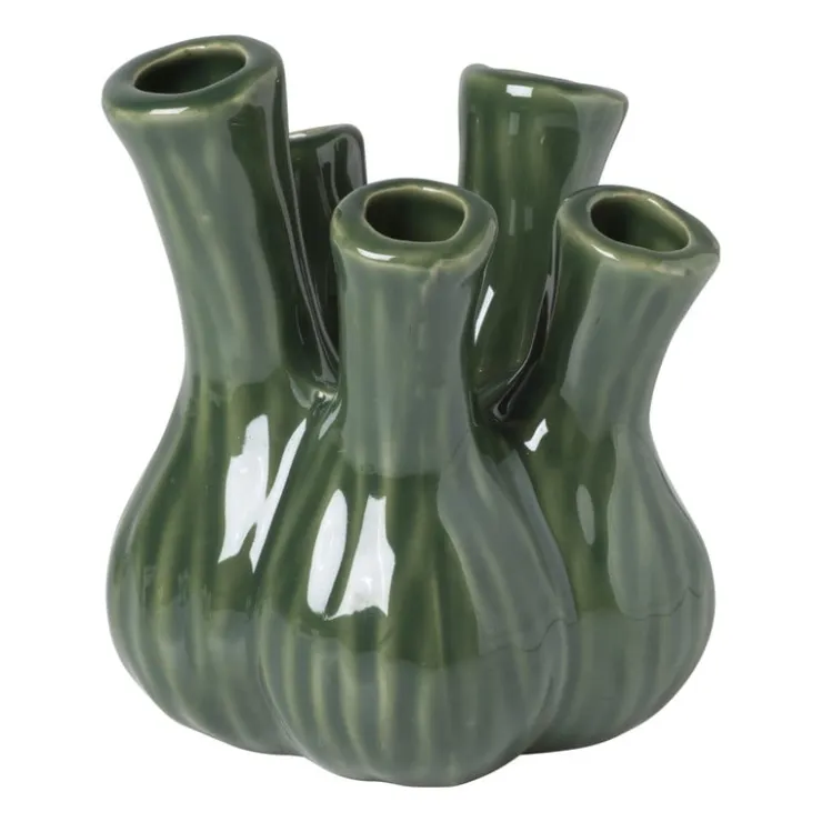 Xenos Tulpenvaas klein - groen - ø13.5x16 cm- Vazen|Vazen