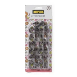 Xenos Uitsteekvormpjes alfabet - 26 stuks- Bakgerei