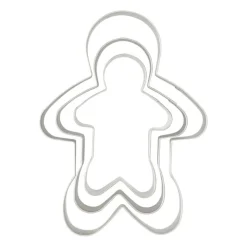 Xenos Uitsteekvormpjes gingerbread man - set van 3- Bakvormen|Kerst Bakken