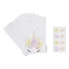 Xenos Unicorn uitdeelzakjes - multikleur - set van 8- Kinderfeestjes