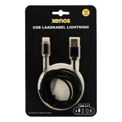 Xenos USB laadkabel 1.5 m - zwart- Opladers