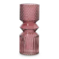Xenos Vaas diabolo - roze - ø9.5x24.5 cm- Vazen|Vazen