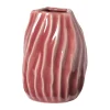 Xenos Vaas gedraaid - rood - ø13.4x17 cm- Kerstcadeaus|Vazen