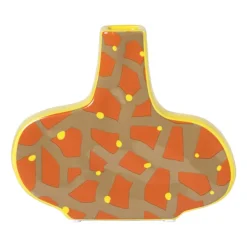 Xenos Vaas giraf - groen/zwart - 16x19x9.5 cm- Vazen|Vazen