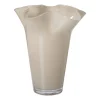 Xenos Vaas golf - beige - ø20.5x24.5 cm- Vazen|Vazen