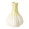 Xenos Vaas knoflook - beige/geel - ø11x14 cm- Vazen|Vazen