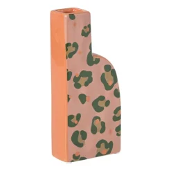 Xenos Vaas panter - roze - 23x10.5x5 cm- Vazen|Vazen