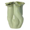 Xenos Vaas reactive glaze groot - groen - 24.3x19.7x17.3 cm- Vazen|Vazen