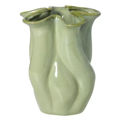 Xenos Vaas reactive glaze groot - groen - 24.3x19.7x17.3 cm- Vazen|Vazen