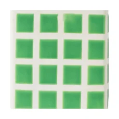 Xenos Vaas tegel klein - groen - 12x8x8 cm- Vazen|Vazen