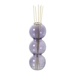 Xenos Vaas voor geurstokjes bollen - paars - ø6.5x16.5 cm- Vazen|Vazen