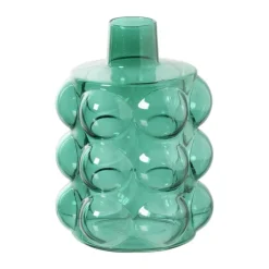 Xenos Vaas voor geurstokjes bubbels - groen - ø8.5x11.5 cm- Vazen|Vazen