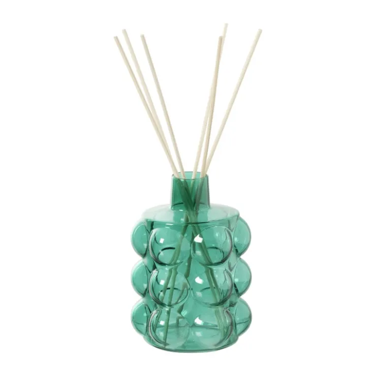 Xenos Vaas voor geurstokjes bubbels - groen - ø8.5x11.5 cm- Vazen|Vazen