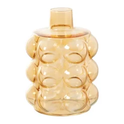 Xenos Vaas voor geurstokjes bubbels - oranje - ø8.5x11.5 cm- Vazen|Vazen