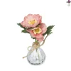 Xenos Vaasje met bloemen - diverse varianten - 17 cm- Vazen|Vazen