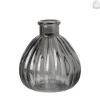 Xenos Vaasje ribbel glas - diverse kleuren - ø9x9 cm- Vazen|Vazen