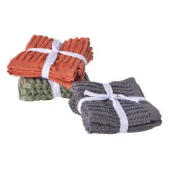 Xenos Vaatdoekjes - grijs - 20x20 cm - set van 2- Schoonmaakdoekjes