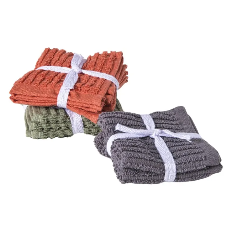 Xenos Vaatdoekjes - grijs - 20x20 cm - set van 2- Schoonmaakdoekjes