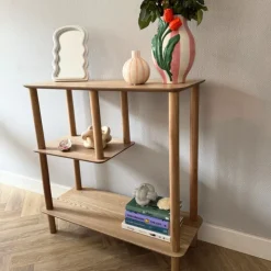 Xenos Vakkenkast Scandi laag - naturel - 75x75x30 cm- Vakkenkasten