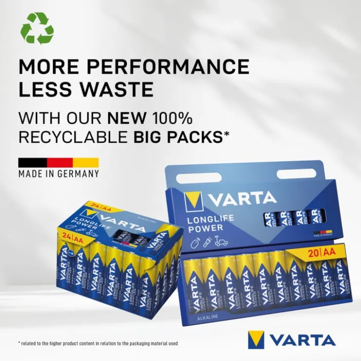Varta longlife power AA batterijen - set van 4- Batterijen