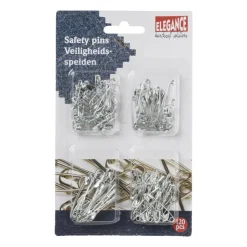 Xenos Veiligheidsspelden - zilver - 120 stuks- Knutselspullen